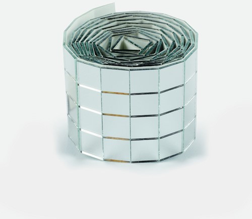 Mozaieksteentjes Folia zilver zelfklevend 10x10mm-2