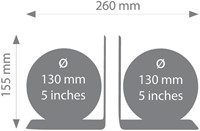 Boekensteun Troika met magnetische globes 13cm set à 2 stuks assorti-2