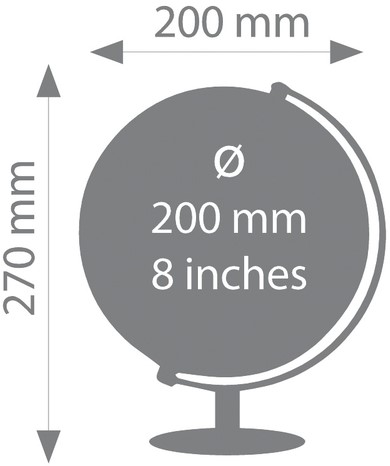 Globe Troika 20cm zwart-zilver-2