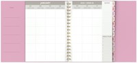 Familieagenda 2026 Lannoo 180x240 Flowers bouquet 7dag/2pag roze-2