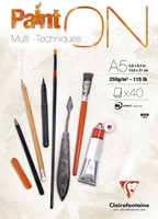 Tekenblok Clairefontaine Paint On A5 40 vel 250gr