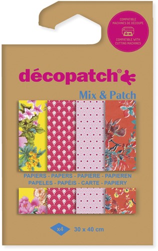 Hobbypapier Décopatch 30x40cm set à 4 vel thema Wandeling in Kyoto