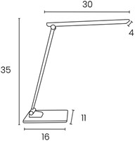 Bureaulamp Unilux Popy led wit-8
