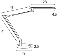 Bureaulamp Unilux Mamboled 2.0 led grijs-2