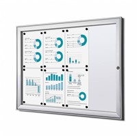 Vitrinebord Quantore luxe 8x A4 B1 gecertificeerd zilver