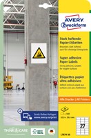 Etiket Avery L7874-20 63.5x29.6mm 540 stuks