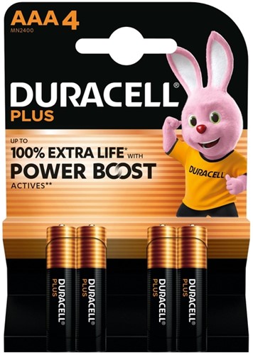 Batterij Duracell Plus Powerboost 4x AAA