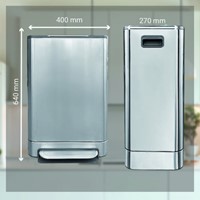 Pedaalemmer Desq 40 liter rvs zilver-2