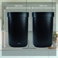 Afvalbak Desq open inworp 20 liter metaal zwart-2