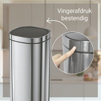 Afvalbak Desq Touch 30 liter RVS zilver-2