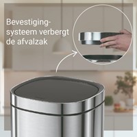 Afvalbak Desq Touch 30 liter RVS zilver-3