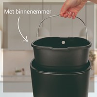 Afvalbak Desq Touch 30 liter RVS zwart-3