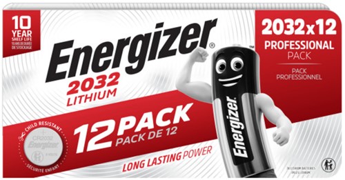 Batterij Energizer knoopcel 12x CR2032 lithium