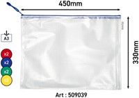 Opbergtas Djois met rits A3 assorti-3