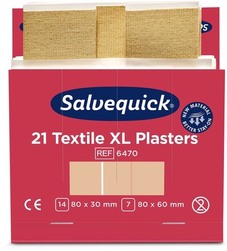 Pleisters Salvequick textiel extra groot 6x 21 stuks-2