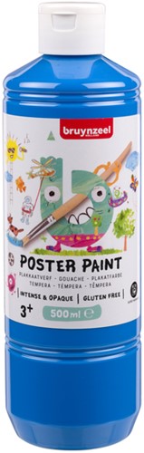 Plakkaatverf Bruynzeel fles 500ml lichtblauw
