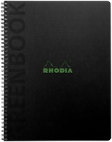 Notitieboek Rhodia Greenbook recycled A5+ lijn 160 pagina's 90gr hc