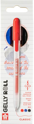 Gelschrijver Sakura Gelly Roll Classic 08 klikfunctie set à 3 kleuren-2