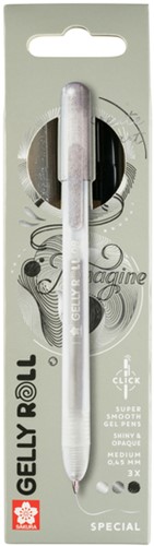 Gelschrijver Sakura Gelly Roll Special 08 klikfunctie set à 3 kleuren zilver-2