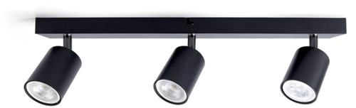 Plafondspot Integral Siena 3 spot IP20 GU10 zwart