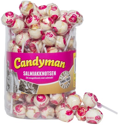 Lolly Candyman Salmiakknotsen 60 stuks