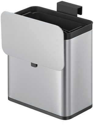 Afvalbak EKO Puro klein 7 liter zilver-2