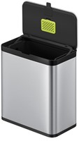 Afvalbak EKO Puro klein 7 liter zilver-3