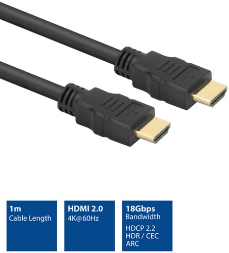 Kabel ACT HS v2.0 HDMI-A male - HDMI-A male (AWG30) 1 meter-2