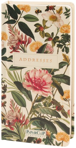 Adressenboek Paperclip Colibri 18x9cm 96vel 100gr