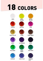 Gouache HIMI 18 kleuren 30gr opbergbox roze-7