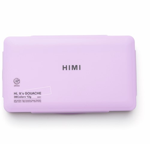 Gouache HIMI Twin cups 36 kleuren 12gr opbergbox lila-3