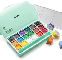 Gouache HIMI 18 kleuren 30gr opbergbox groen-2
