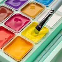 Gouache HIMI 18 kleuren 30gr opbergbox groen-3