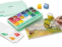 Gouache HIMI 18 kleuren 30gr opbergbox groen-2