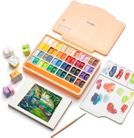 Gouache HIMI twin cups 48 kleuren 12gr opbergbox Peach Fuzz-6