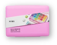 Gouache HIMI 24 kleuren 30gr opbergbox roze