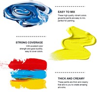 Gouache HIMI 24 kleuren 30gr opbergbox roze-2