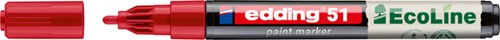 Paintmarker edding 51 EcoLine op waterbasis 1-2mm rood