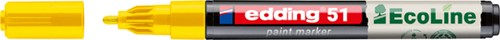 Paintmarker edding 51 EcoLine op waterbasis 1-2mm geel