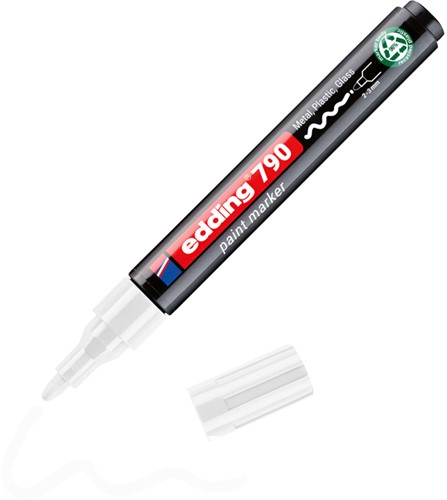 Paintmarker edding 790 PCR op alcoholbasis 2-3mm wit-2