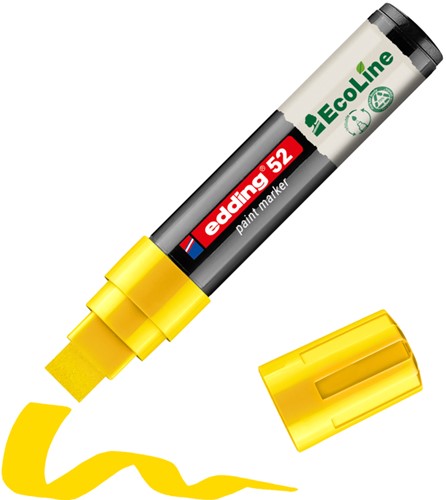 Paintmarker edding 52 EcoLine op waterbasis 4-15mm geel-2