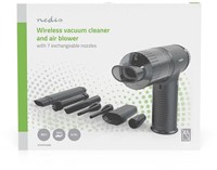 Handstofzuiger / luchtblazer Nedis 90W oplaadbaar zwart