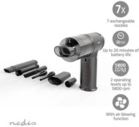 Handstofzuiger / luchtblazer Nedis 90W oplaadbaar zwart-4