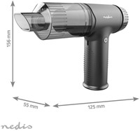 Handstofzuiger / luchtblazer Nedis 90W oplaadbaar zwart-5