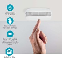 Rookmelder Nedis Smartlife Wifi 10 jaar sensor wit-6