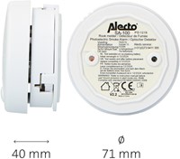 Rookmelder Alecto mini met 5 jaar batterij SA100 wit-4