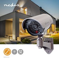 Dummy beveiligingscamera Nedis buiten grijs-1