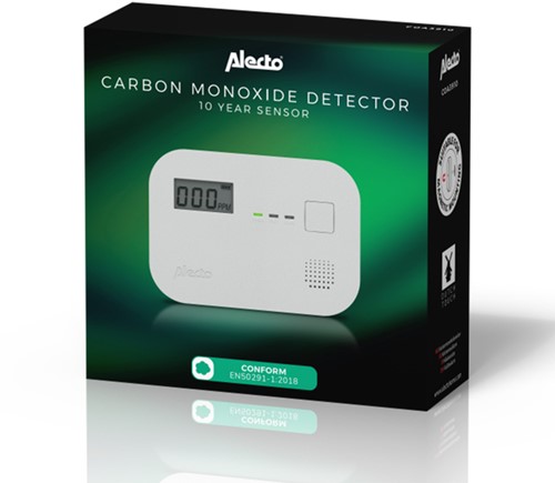 Koolmonoxidemelder Alecto 10 jaar sensor en display COA3910 wit-2