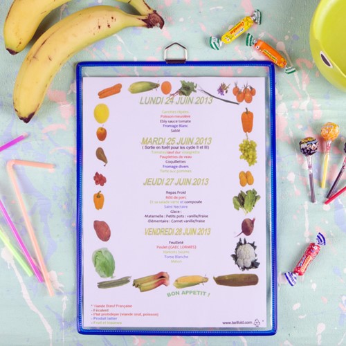 Zichtpanelenframe hangend Tarifold A4 blauw 5 stuks-3