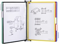 Zichtpanelensysteem wand Tarifold metaal A4 met 5-tassen assorti-3
